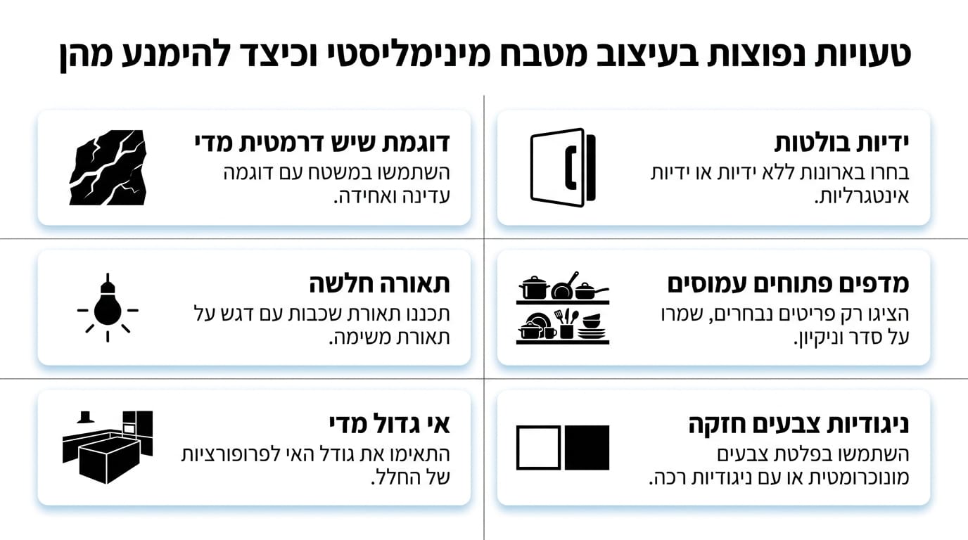 התאמת משטח עבודה לצרכים אישיים במטבח מינימליסטי בגוון בהיר