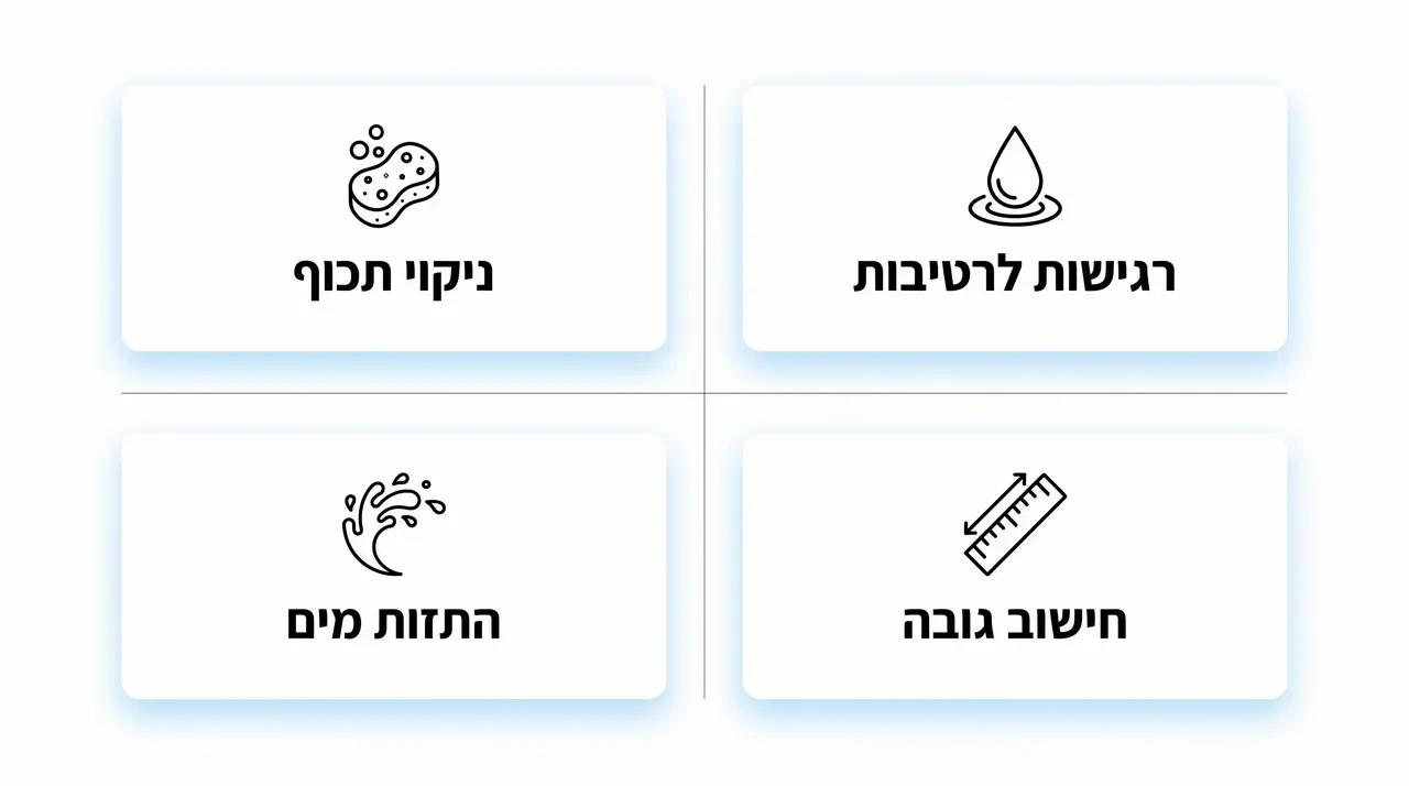 כיור מונח על משטח — שיקולים לפני החלטה