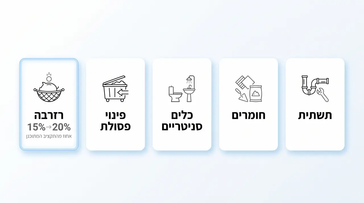 בניית תקציב נכון לשיפוץ חדר אמבטיה