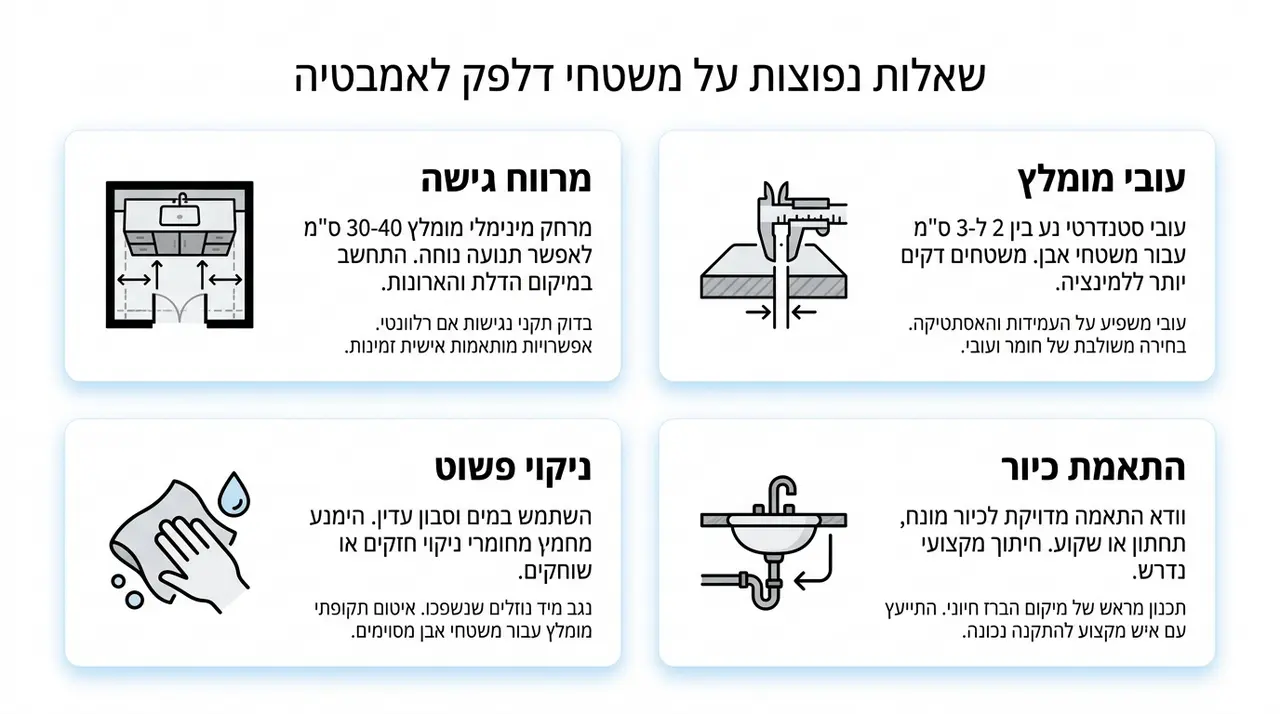 ארון אמבטיה עם משטח שיש מעוצב – שיקולי מחיר ובחירת חומרים