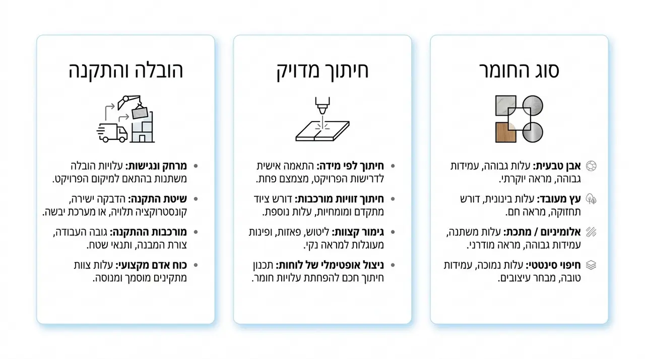 כמה עולה חיפוי קירות שיש ומה משפיע על הצעת המחיר